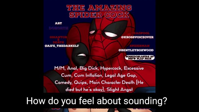 Deadpool gets fucked by Spiderman's gigantic cock