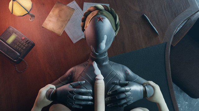 Atomic Heart White guy tits fuck Robot Girl Big Boobs Cum on the face Titjob Animation Game