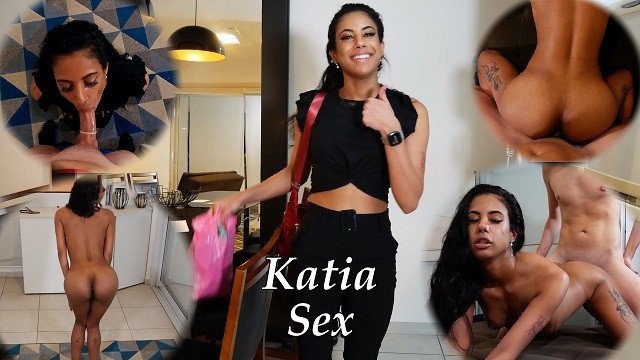 Brazilian model Katia gives a blowjob and gets nailed