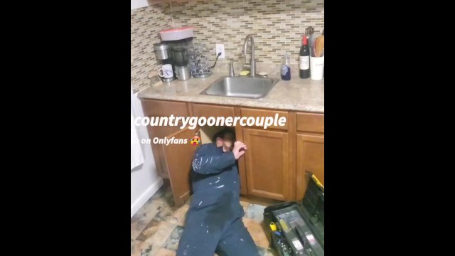 Plumber lays some pipe