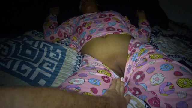 dirty stepdad enjoys getting into her stepdaughter´s room to play with her pussy now she´s pregnant