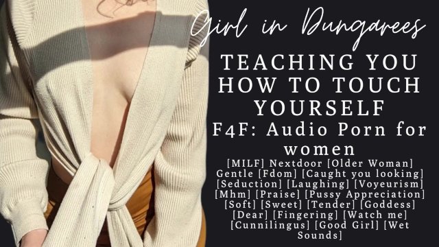 F4F  ASMR Audio Porn for women  MILF Nextdoor Teaches you how to masturbate  Cunnilingus