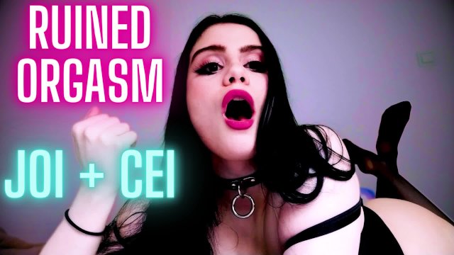 JOI, CEI, FemDom POV - Ruined Orgasm - Cum Eating Instruction, Jerk Off Instruction