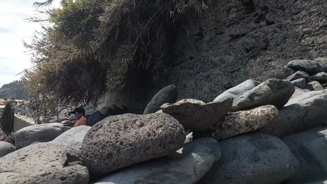 1st part: Alone at the beach with transparent slip. Two strangers next to me.
