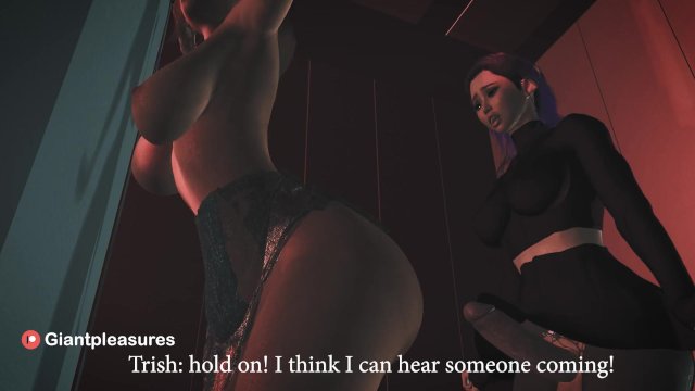 Succubus Stuck in Elevator Grows and Becomes Futa