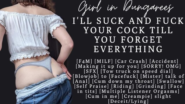 ASMR  MILF Makes it up to you after crashing your car  Blowjob  Multiple Orgasms  Creampie