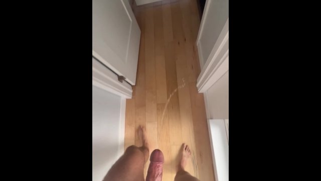 Walking Boner Piss! Then I cum all over it (TEASER - FULL VERSION ON FANSLY)