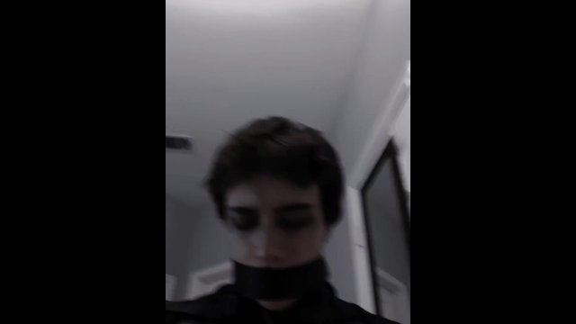 Goth boy plays with his dick for you *Male Whimpering, Moaning*