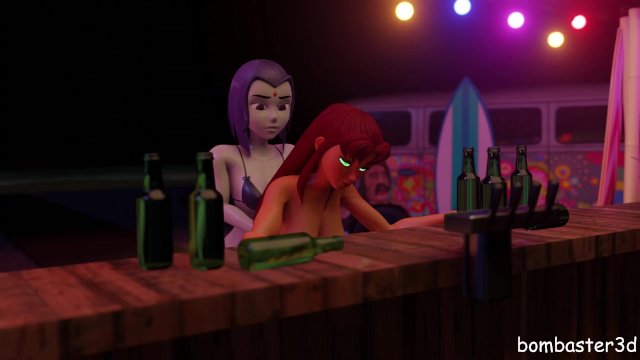 Raven fucks Strfire at the beach cafe.