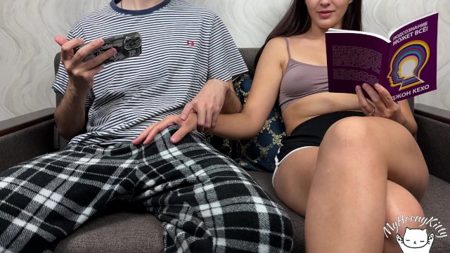 Step Brother Put My Hand On His Dick! I Didn't Know He Had Such Skillful Hands And Give Me Orgasm!