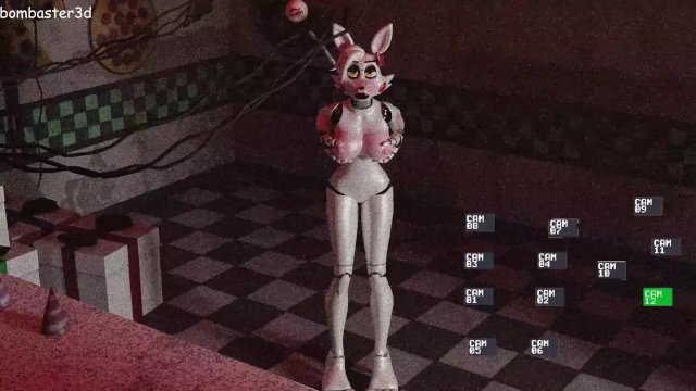 a very strange pizzeria with a very strange Mangle