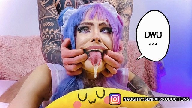 Let's DESTROY this E-GIRL SLUT !!! Rough Sex & Sloppy Blowjob - Real Hentai PMV - Ahegao Cosplay UwU