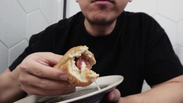 Eating Cum Filled HotDog ASMR