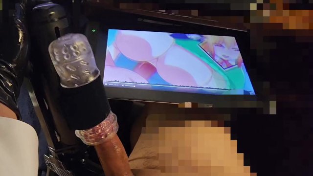 First time using auto masturbator  "The Handy" it felt so good on my small cock