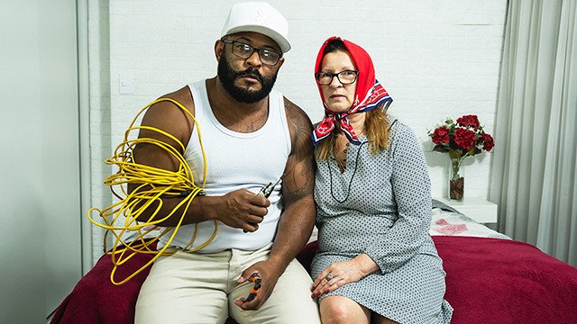 grandma gets ass fucked by an electrician