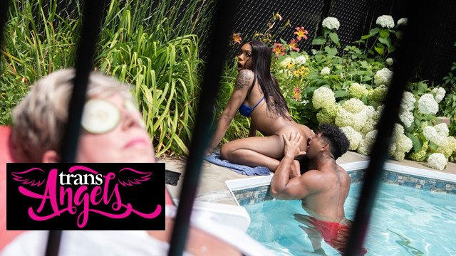 TRANS ANGELS - Leilani Li Sits On Kenzo Alvarez's Huge Dick And Bounces Her Bubble Butt On It