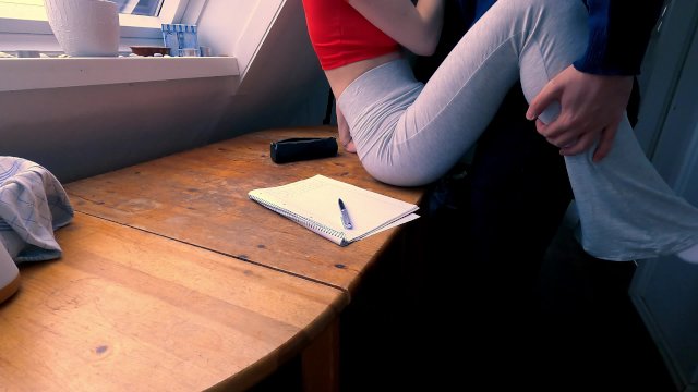 College Girl gets seduced by Tutor