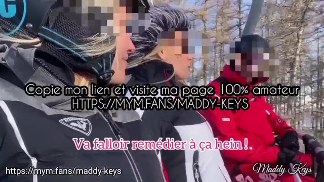Maddy Keys et sa pote offre du sexe à un vrai moniteur de ski pendant un cours particulier