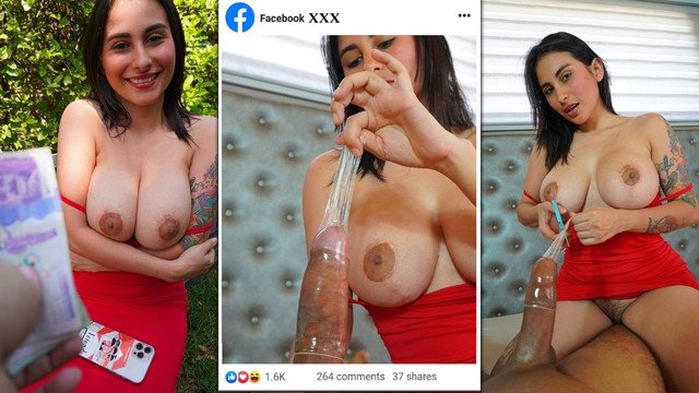 ¡Dame más dinero y fóllame sin CONDON ! sexy colombiana mostró tetas en público JENIFERPLAY