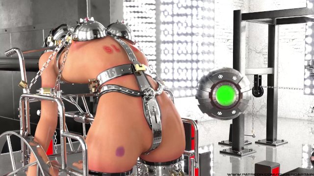 Slave Chained in a Wheelchair - Hardcore Metal Bondage Fetish