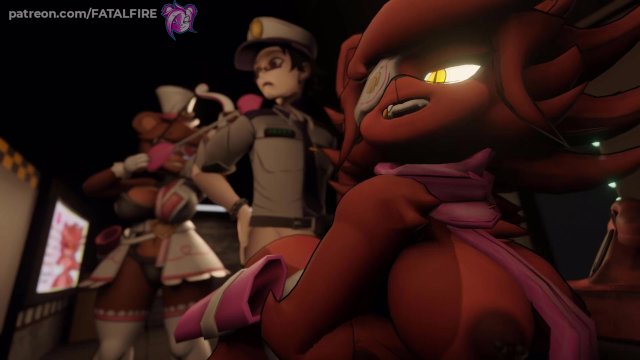 Frenni and Foxa Have Fun With The Night Guard
