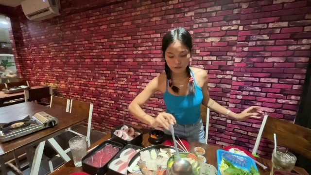 Sex after dinner date with sexy skinny beautiful teen girl