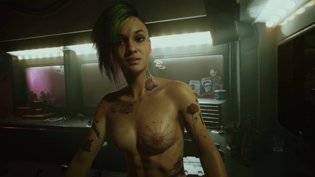 Judy X Johnny Silverhand hidden sex scene