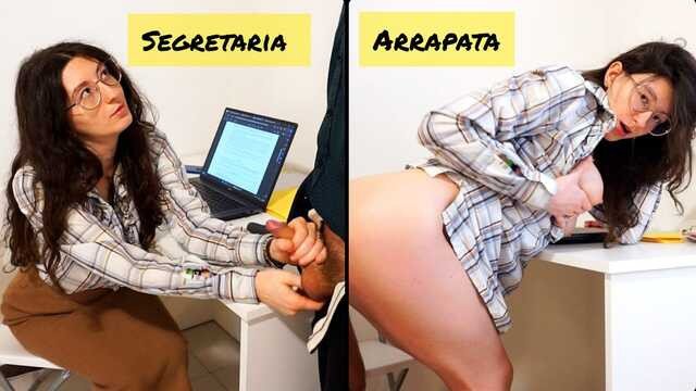 Sesso sul lavoro: Segretaria battona si fa mettere incinta dal capo per non essere licenziata🤭