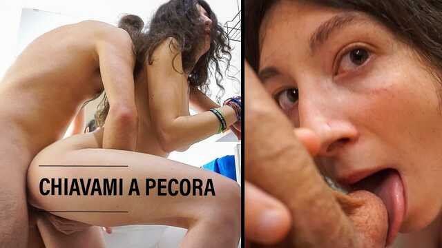 Venuta dentro per una FIGHETTA PELOSA chiavata IN PIEDI💦😘