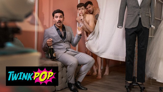 TWINKPOP - Handsome Brysen Pounds His Tailor Joey Mills' Sweet Ass Behind His Fiance's Back