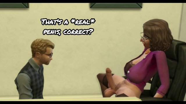 Mature Shemale Secretary Seduces Boss