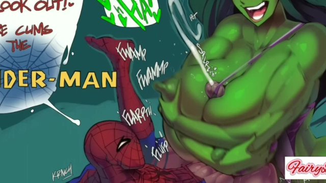 Spider-man gets fucked by milf Jennifer with huge tits