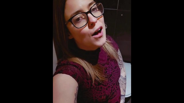 Masturbating in a public toilet at the club