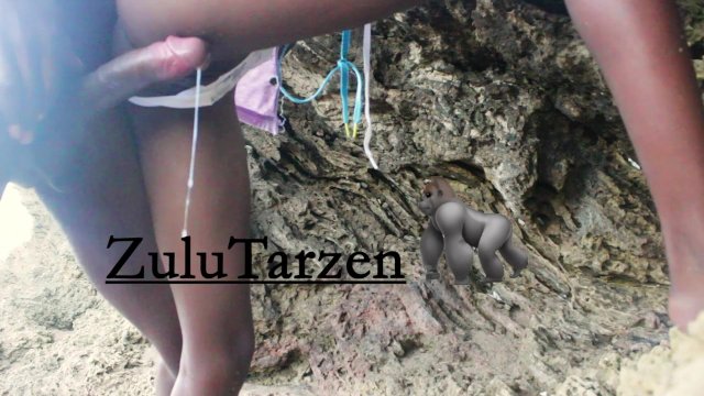 Pussy drains sperm from dick at the beach