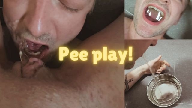 I peed in my good boy's mouth, made him play with my piss and swallow