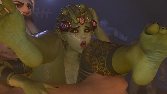 Reinhardt fucks local snake girl widowmaker Overwatch