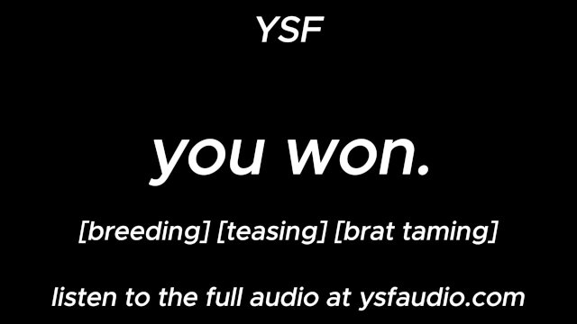 You Won  Male Dom Audio Roleplay For Women [Male Moaning] YSF