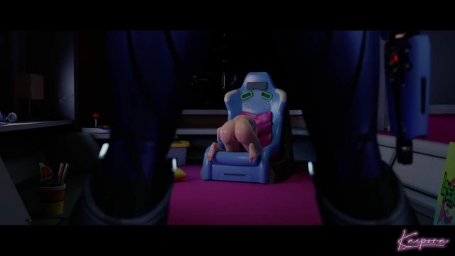 Dva get caught by Widowmaker watching porn