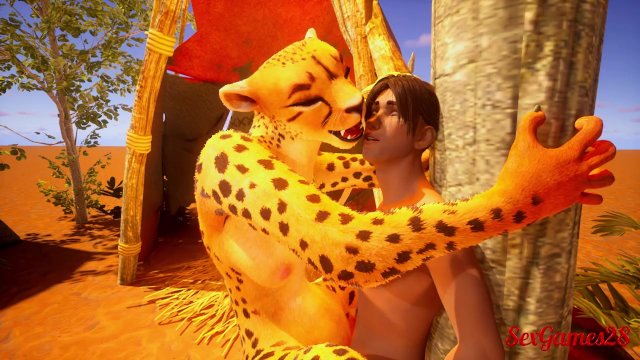 Sexy Furry Girl Wildly Fucks Lucky Guy in Wild Life Sex