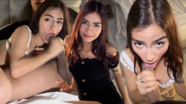 The smallest girl gives an incredible blowjob in exchange for fame for Only...