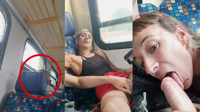 My friend masturbates me and I suck his cock travelling in a train with people