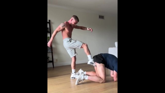 Hot Jock Colt Spence Kicks, Ballbusts and Dominates Blindfolded Sub SoleMateLA