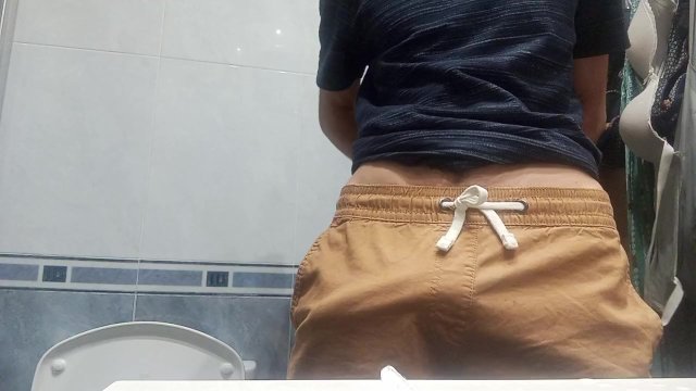The Guy With The Huge Cock So Fat In His Pants, He Unloads It With 5 Jets Of Semen In The Air