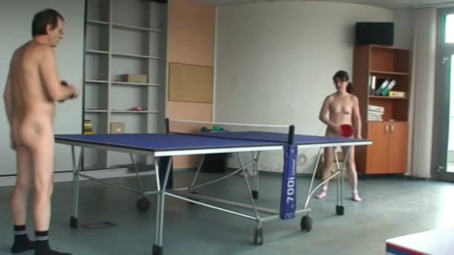 Playing ping pong naked in the heat with the cleaning lady