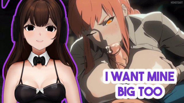 big titty Makima is so hot. i guess Denji is finally manning up for himself though  HENTAI Vtuber!