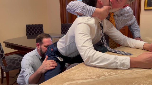 Junior Salesman Impresses Boss.  OFFICE BREEDING