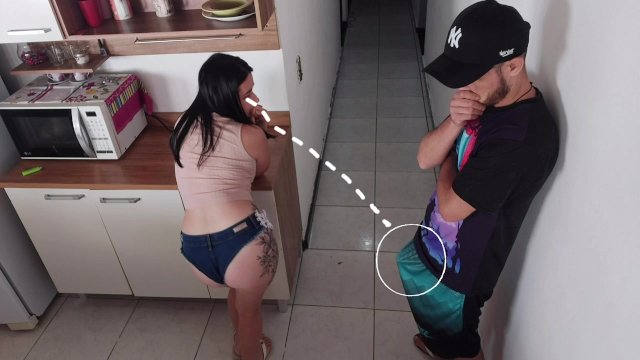 I couldn't resist my husband's friend's erect dick, I had sex with him while the cuckold was in the