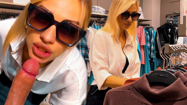 Casual sex in the fitting room with the sales clerk