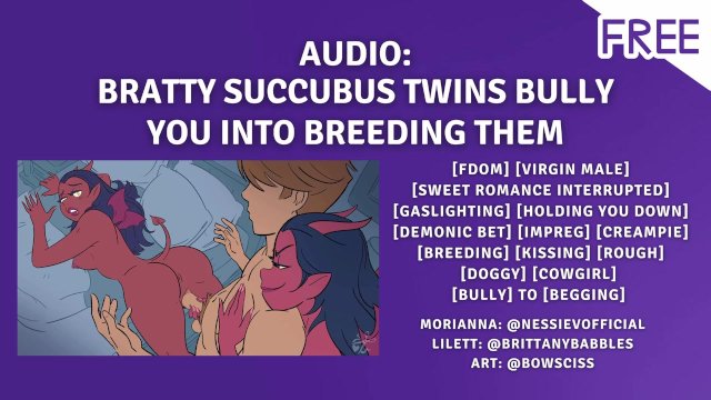 Audio:  Succubus Girls Bully You Into Breeding Them