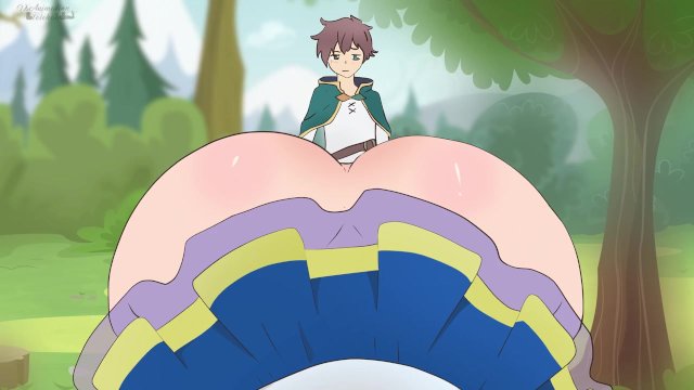 Aqua Wore a skirt that was Too short to seduce Kazuma/Hentai/Cartoon/Parody/God&aposs Blessing On